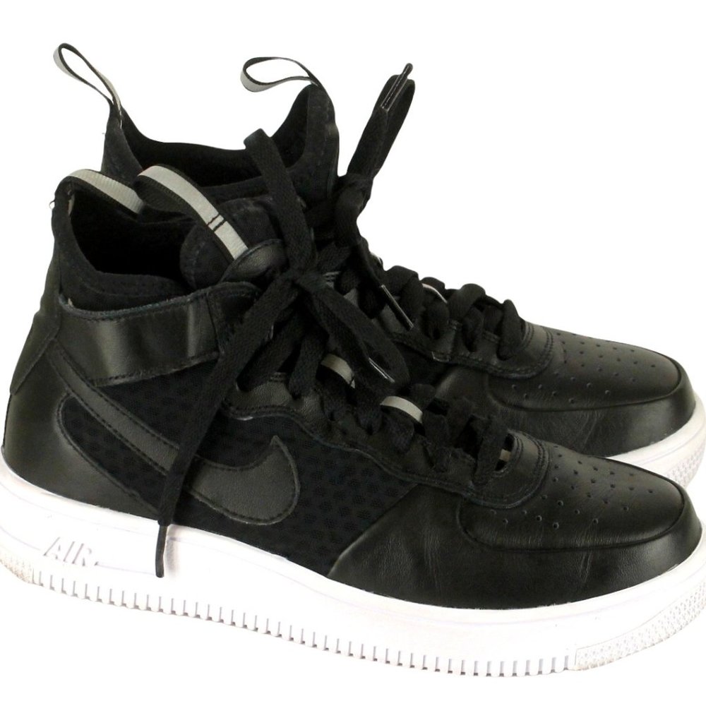 Nike Air Force One Black High Tops Sneakers Sz 7